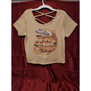 Star Wars size Medium Millennium Falcon Her Universe Orange Planet Racer Back